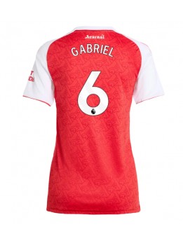 Arsenal Gabriel Magalhaes #6 Replika Hemmakläder Dam 2025-26 Kortärmad